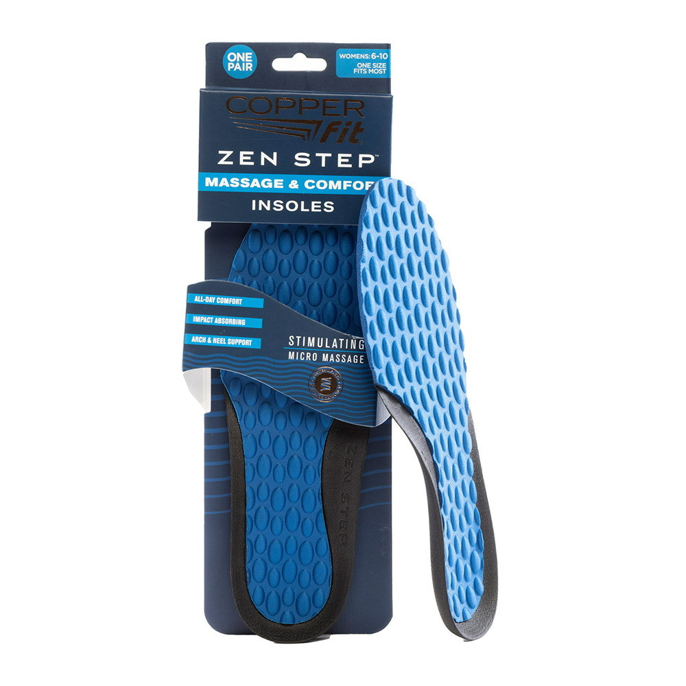 Copper Fit Mens Zen Step Comfort Insole, Size 8 To 14, 1 Pair