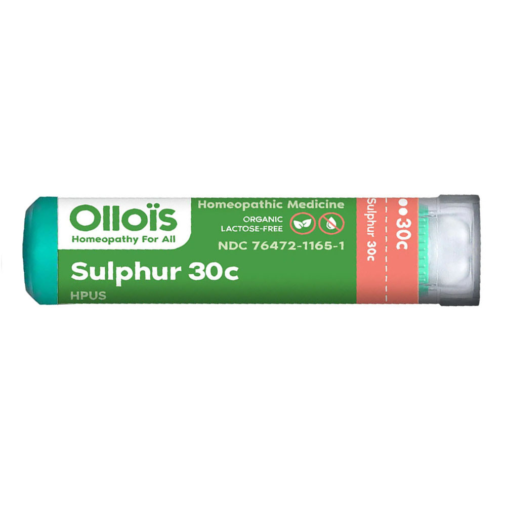 Ollois Sulphur 30c Organic Lactose Free Homeopathic Pellets, 80 Ea