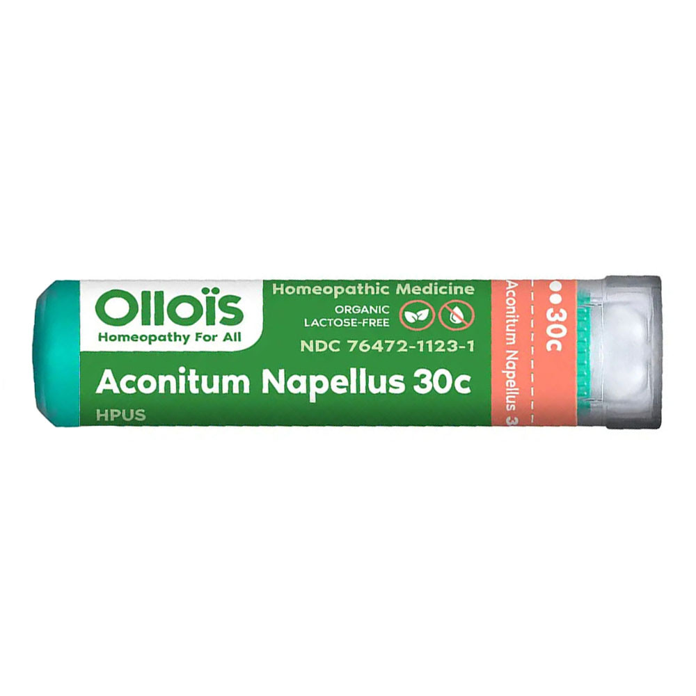 Ollois Aconitum Napellus 30c Organic Lactose Free Homeopathic Pellets, 80 Ea