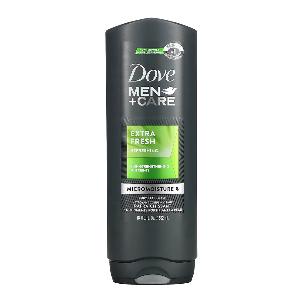 Dove Men Plus Care Refreshing Body And Face Wash, Extra Fresh, 18 Oz
