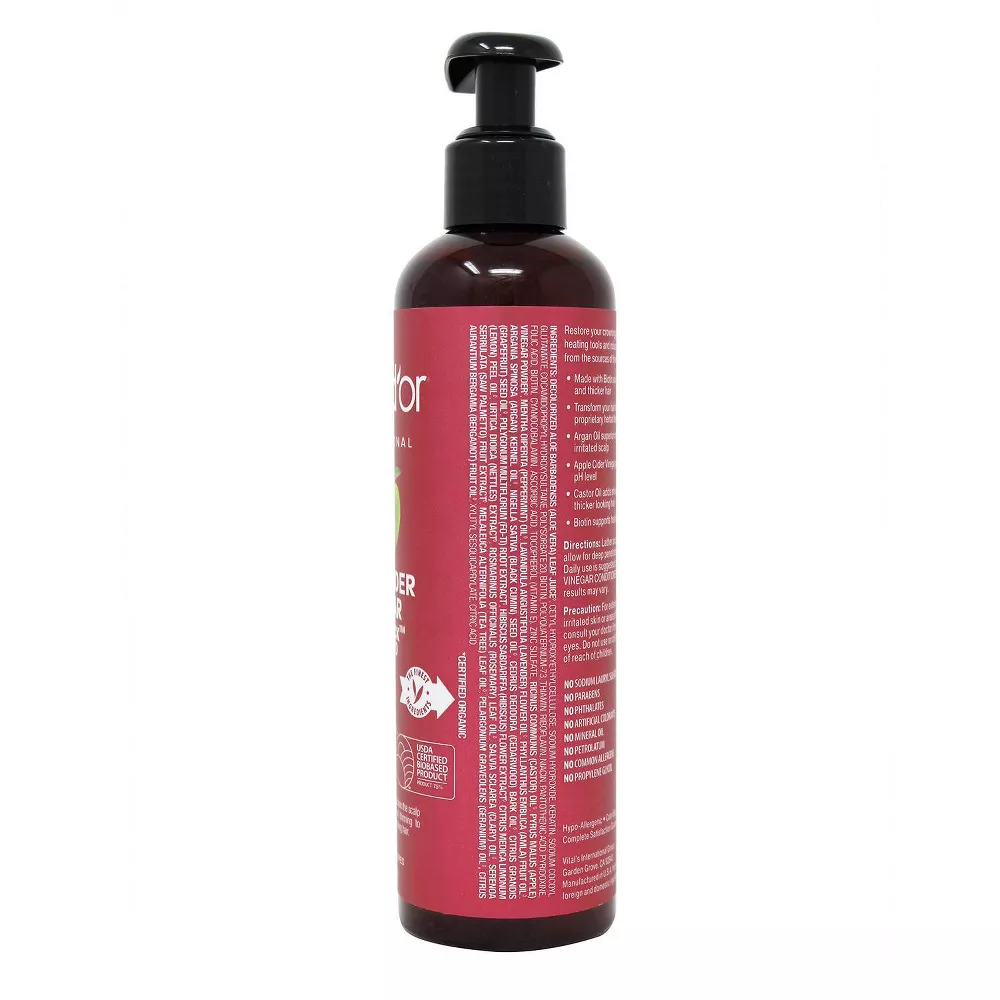 Pura D Or Thin 2 Thick Shampoo, Apple Cider Vinegar, 8 Oz