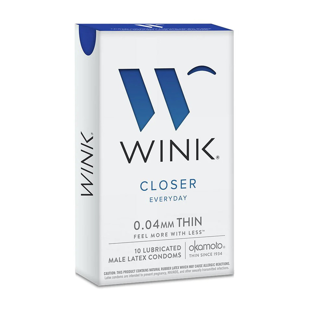 Wink Closer Everyday 0.04 mm Thin Lubricated Condoms, 10 Ea Wink Closer Everyday 0.04 mm Thin Lubricated Condoms, 10 Ea