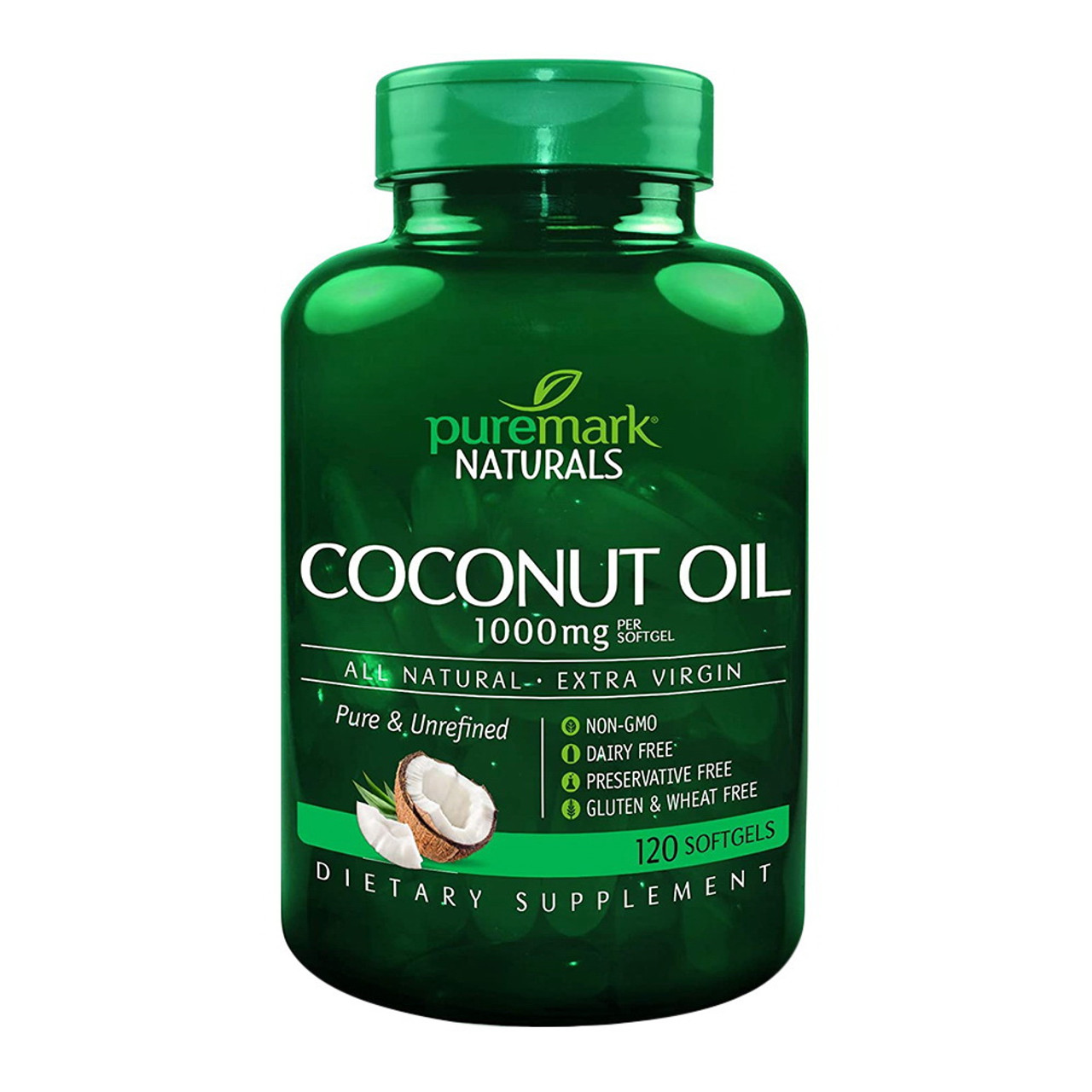 21st Century Puremark Naturals 1000 Mg Coconut Oil Softgels 120 Ea