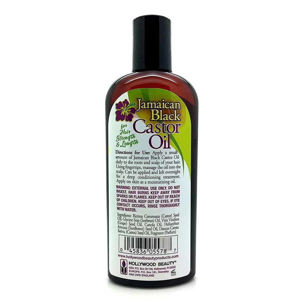 Huile De Ricin Noir Jamaican Black Castor Oil Hollywood Beauty 236ml - Soin Cheveux & Peau