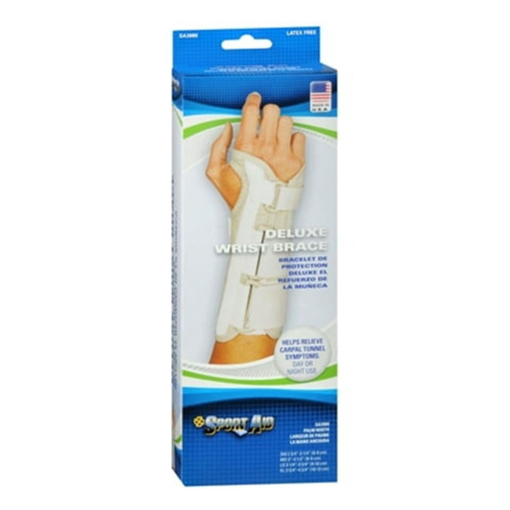 Scott Specialties Sportaid Deluxe Wrist Brace Left, Large, Supports