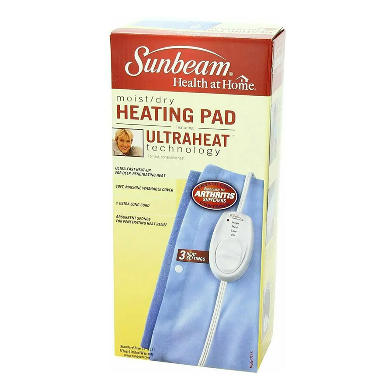 Sunbeam Standard Moist and Dry Heating Pad, 1 Ea