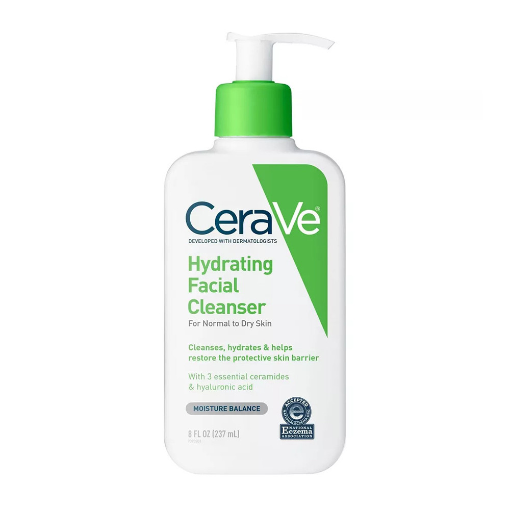 CeraVe Hydrating Facial Cleanser for Normal to Dry Skin, 8 Oz