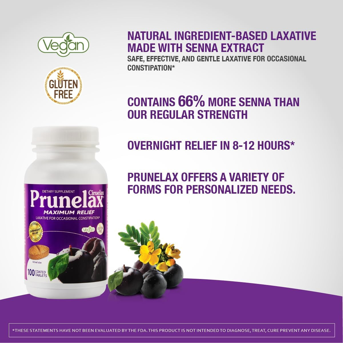 Prunelax Ciruelax Maximum Relief Laxative Tablets – Natural Constipation Relief