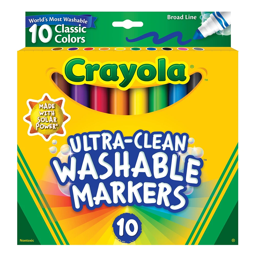 Crayola Ultra Clean Washable Markers, 10 Ea