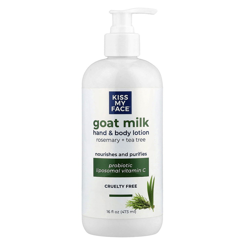 Kiss My Face Goat Milk Hand and Body Lotion, Rosemary Plus Tea Tree, 16 Oz