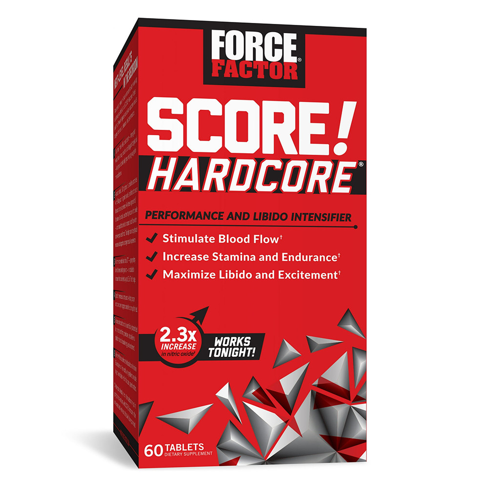 Force Factor Score Hardcore Tablets for Men Performance Stamina and Energy Support 60Ea