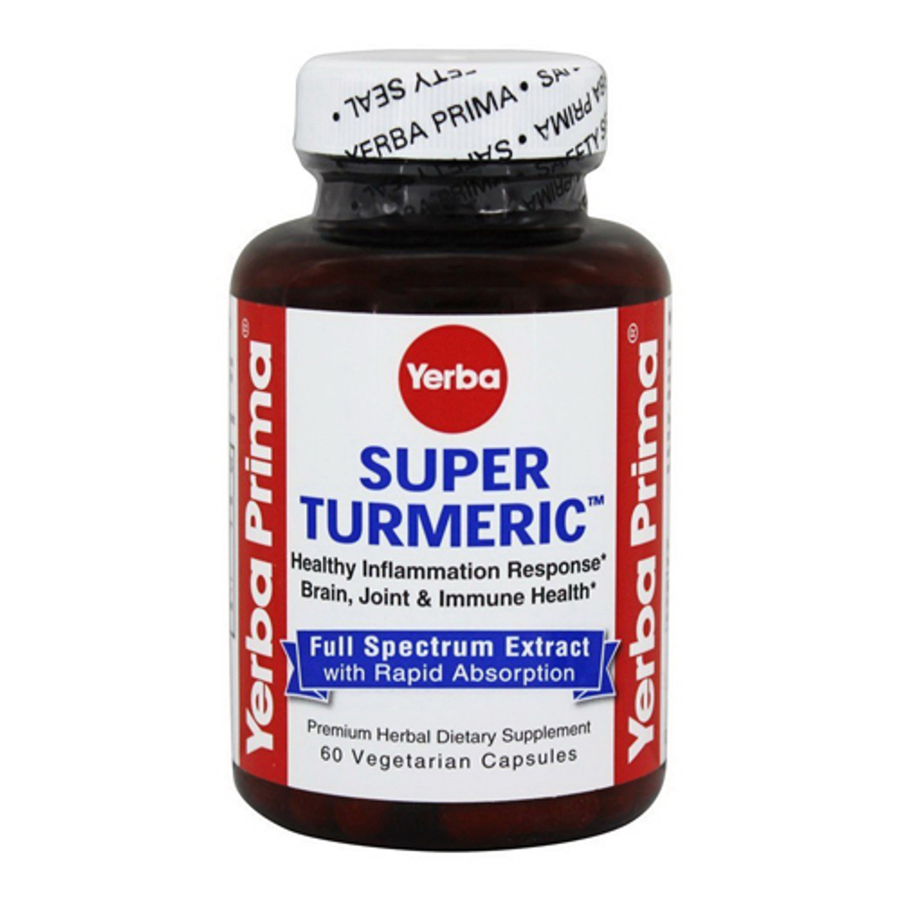 Yerba Prima Super Turmeric Vegetarian Supplement Capsules, 60 Ea