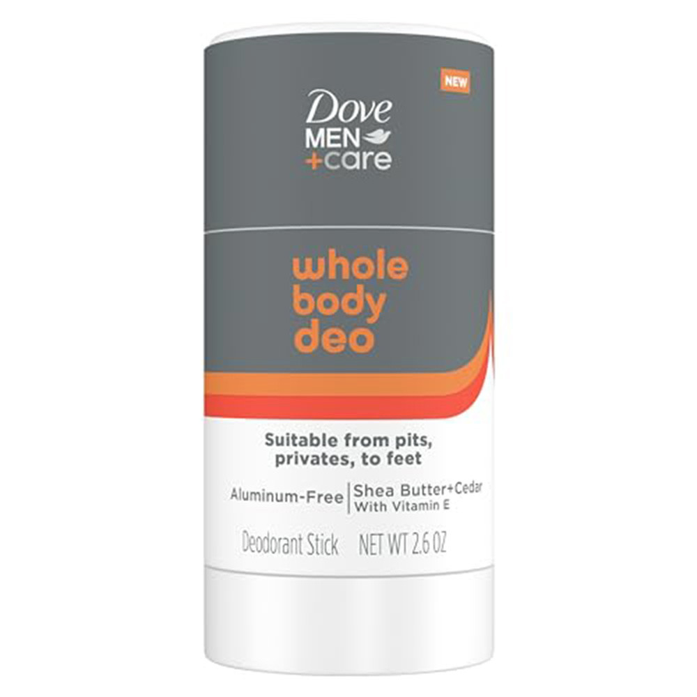 Dove Men Care Whole Body Deo Aluminum Free Deodorant Stick with Shea Butter Vitamin E 2.6Oz