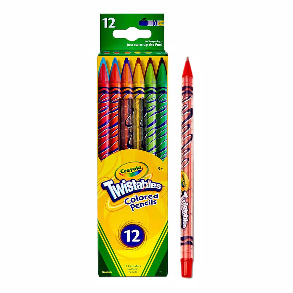 Crayola Twistables Colored No Sharpen Colored Pencils 12 Ea