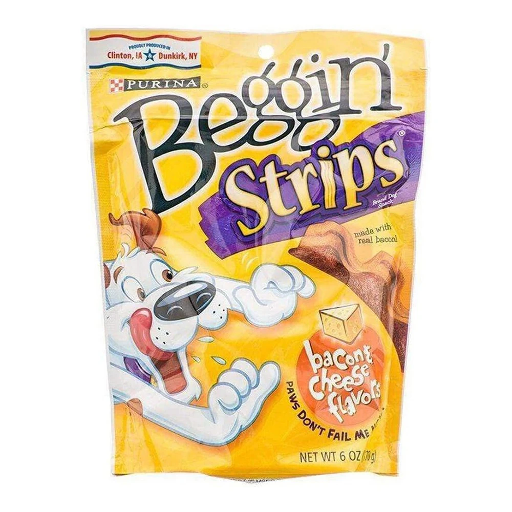 Purina Beggin Strips with Cheese Dog Treats Savory Bacon Flavor Dog Snacks 6Oz (170g)