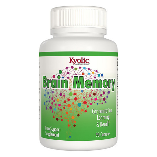 Kyolic Aged Garlic Extract Ginkgo Biloba Plus Brain Memory Capsules, 90
