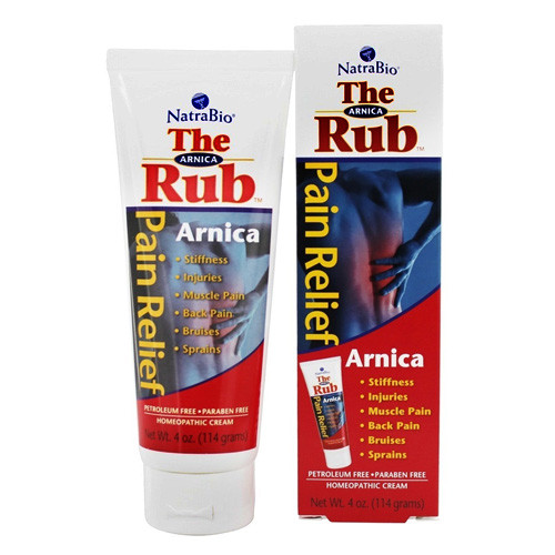 NatraBio The Arnica Rub Homeopathic Pain Relief Cream, 4 oz