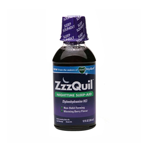 Zzzzquil Night Time SleepAid Liquid, Warming Berry Flavor 12 Oz