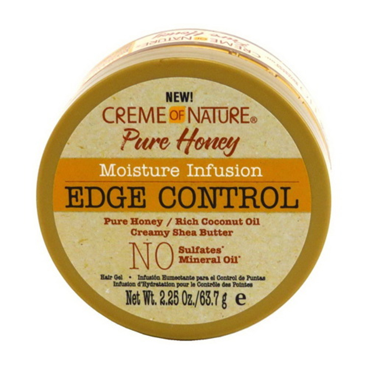 Creme Of Nature Pure Honey Moisture Infusion Edge Control Gel, 2.25 Oz 