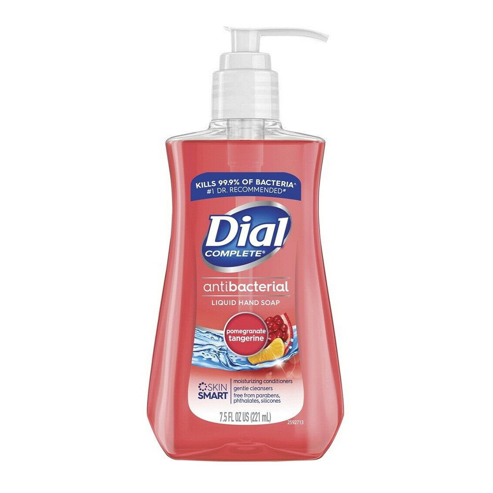 Dial Antibacterial Liquid Hand Soap With Moisturizer Pomegranate And