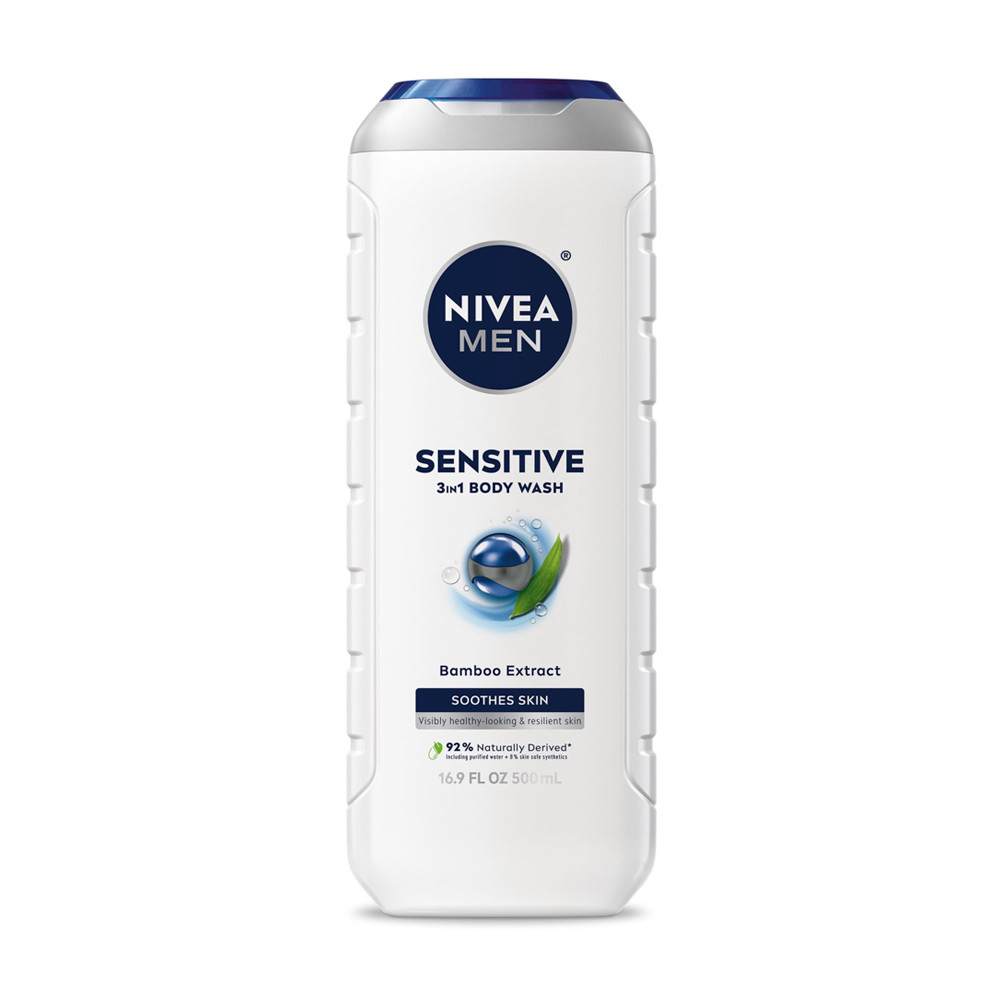 Nivea Men Sensitive Body Wash Bamboo Extract Sensitive Skin 16.9Oz