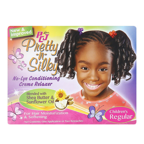 Lusters PCJ PrettyNSilky NoLye Childrens Conditioning Creme Hair Relaxer Kit, Regular, 1 Ea