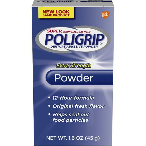 Super PoliGrip Extra Strength Denture Adhesive Powder, 1.6 Oz