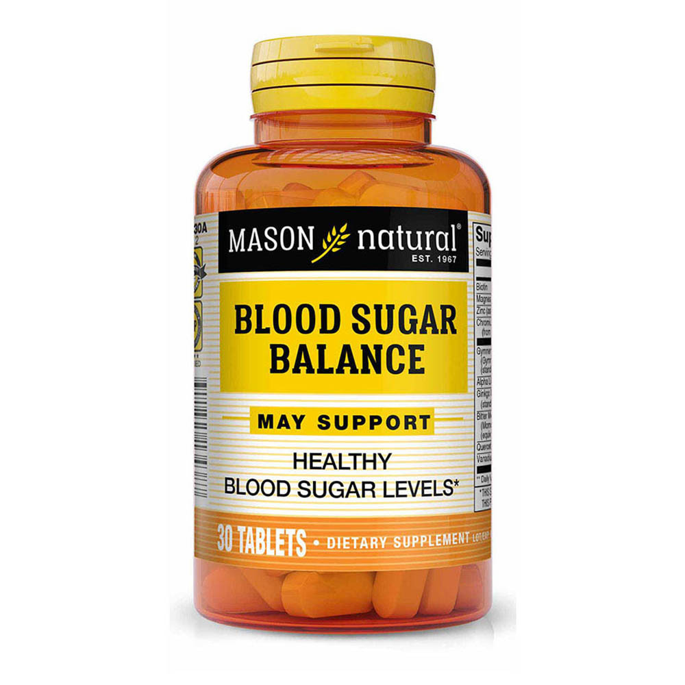 Natural Blood Sugar Balance Tablets By Mason 30 Ea