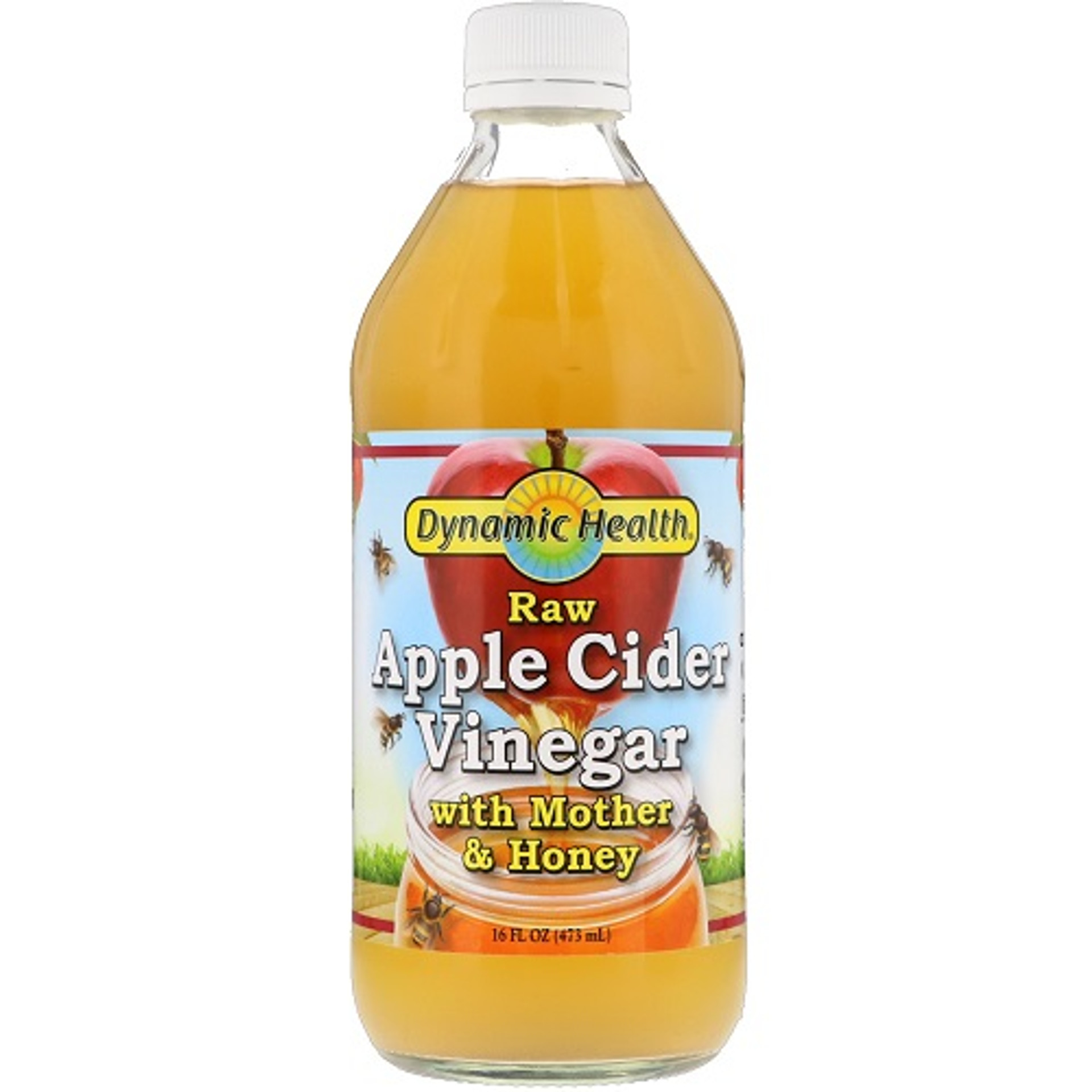 Dynamic Health Apple Cider Vinegar With Mother and Honey, 16 Oz