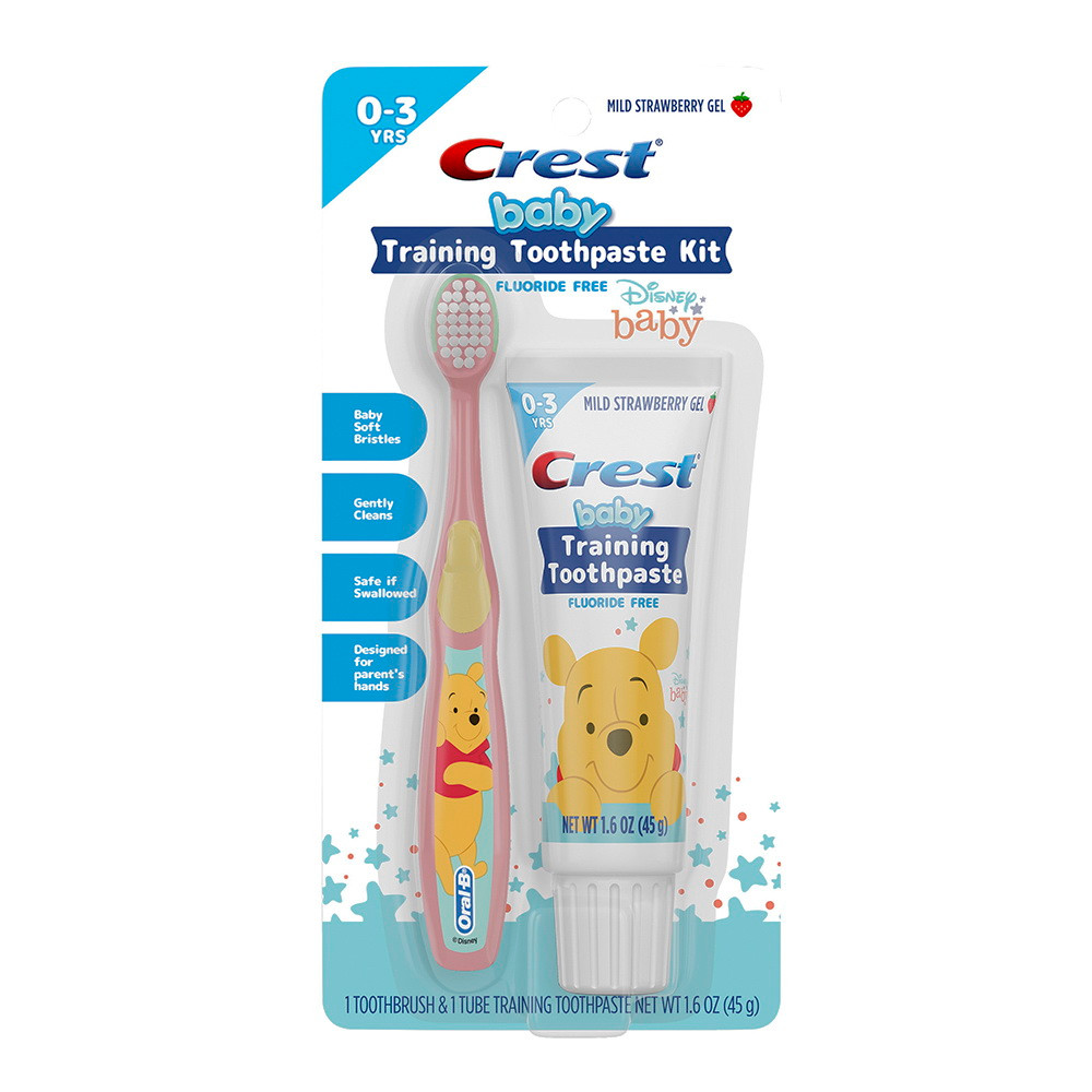 Crest Infant Kit Training Toothpaste & Toothbrush, Fluoride Free, 1.6 Oz
