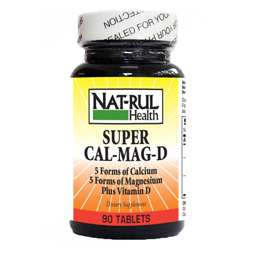 Natrul Health Super CalMag D Calcium Supplement Tablets, 90 Ea