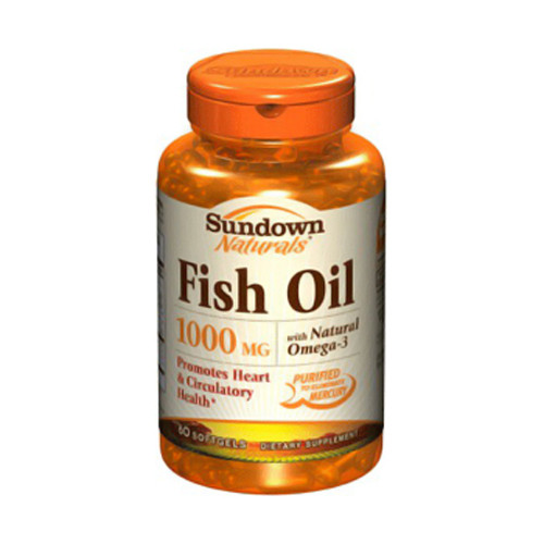 Sundown Naturals Fish Oil 1000 Mg Cholesterol Free Softgels 60 Ea
