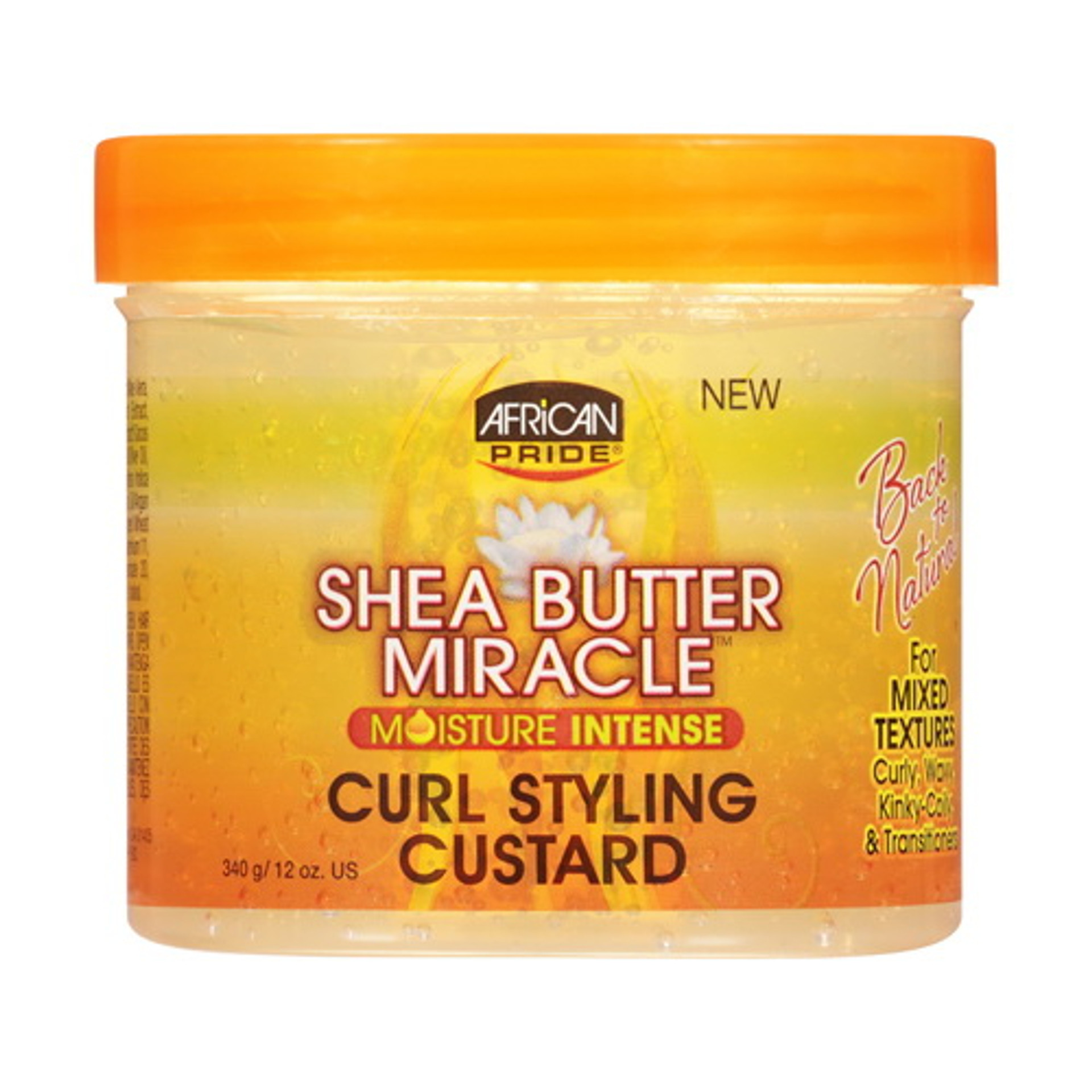 African Pride Shea Butter Miracle Moisture Intense Curl Hair Styling Custard 12 Oz 