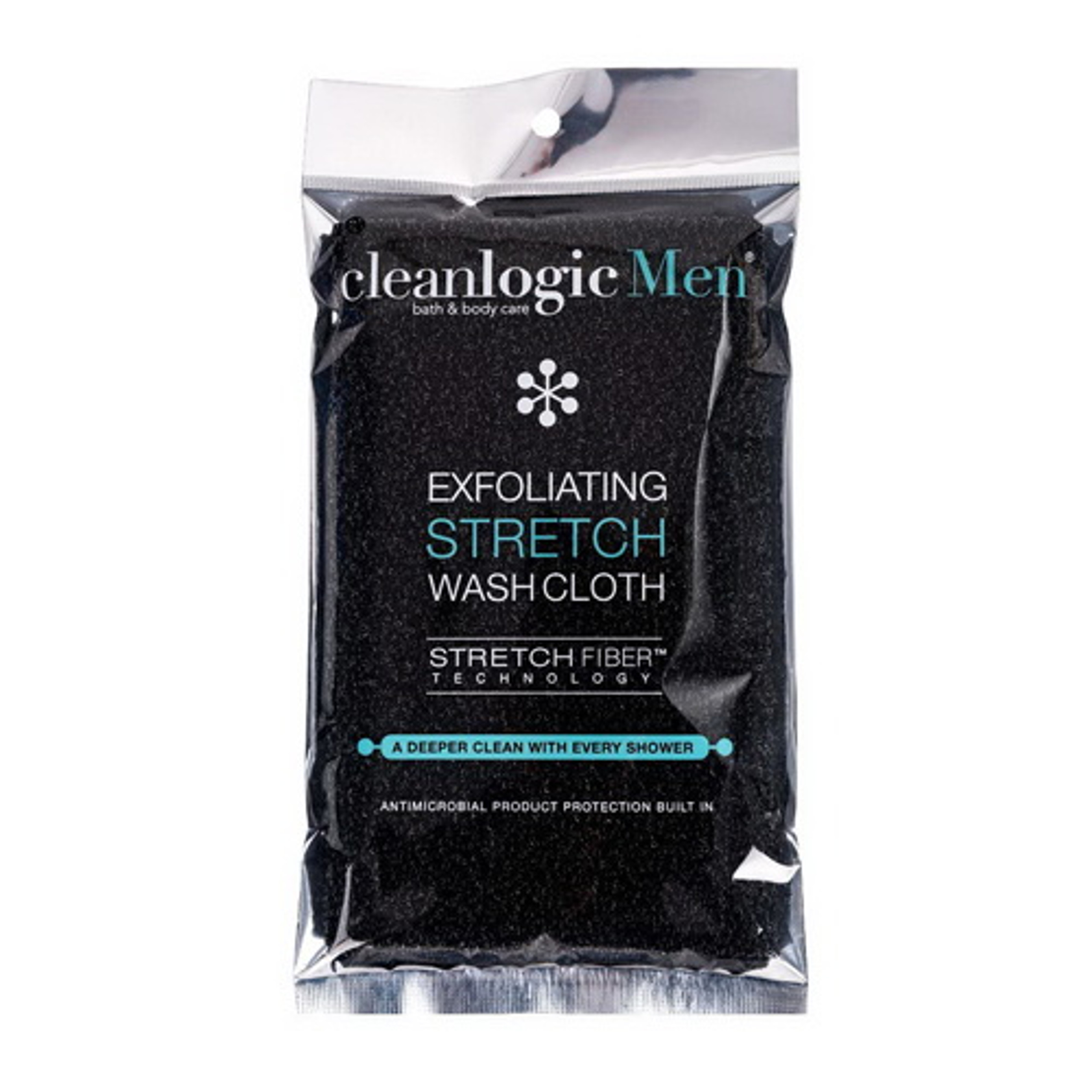 Cleanlogic Mens Exfoliating Stretch Fiber Wash Cloth, 1 Ea