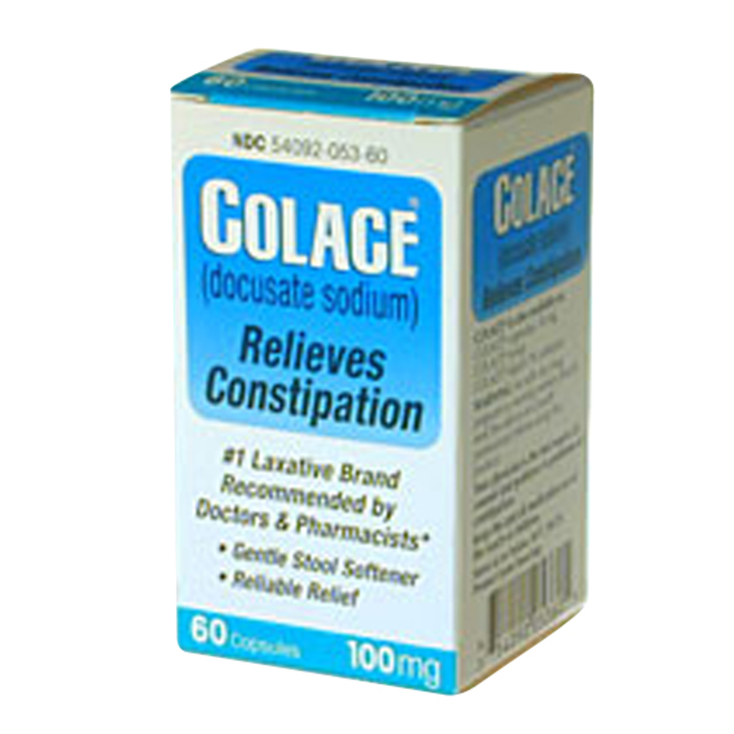 Colace Stool Softner Laxative 100Mg Capsules 60 Ea