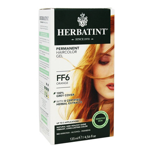 Herbatint Permanent Hair Color Gel, FF6 Orange, 4 oz