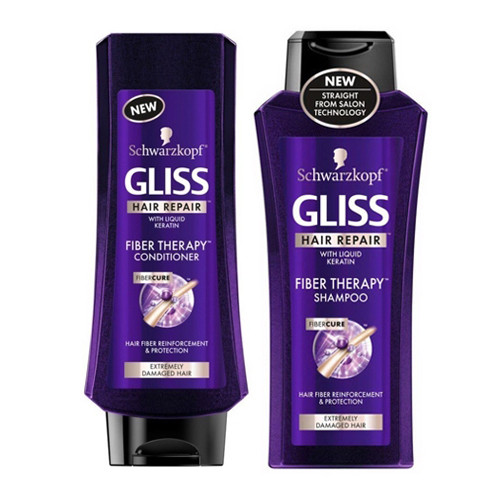 Schwarzkopf Gliss Hair Shampoo and Conditioner with Fiber Therapy 13.6