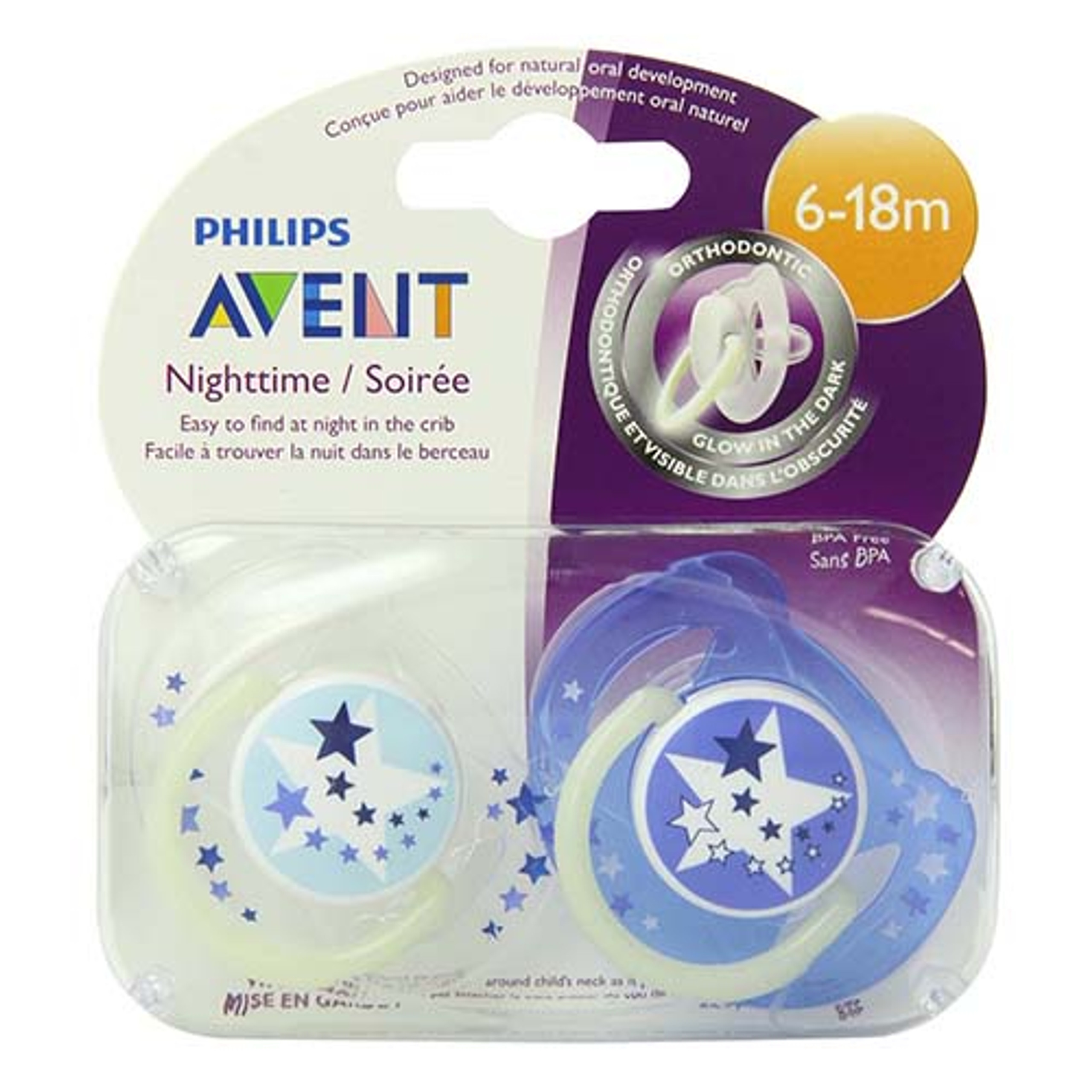 Philips Avent Bpa Free Nighttime Pacifier 618 Months 1 Ea
