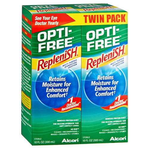 OptiFree Replenish Solution For Contact Lenses 2 X 10 Oz