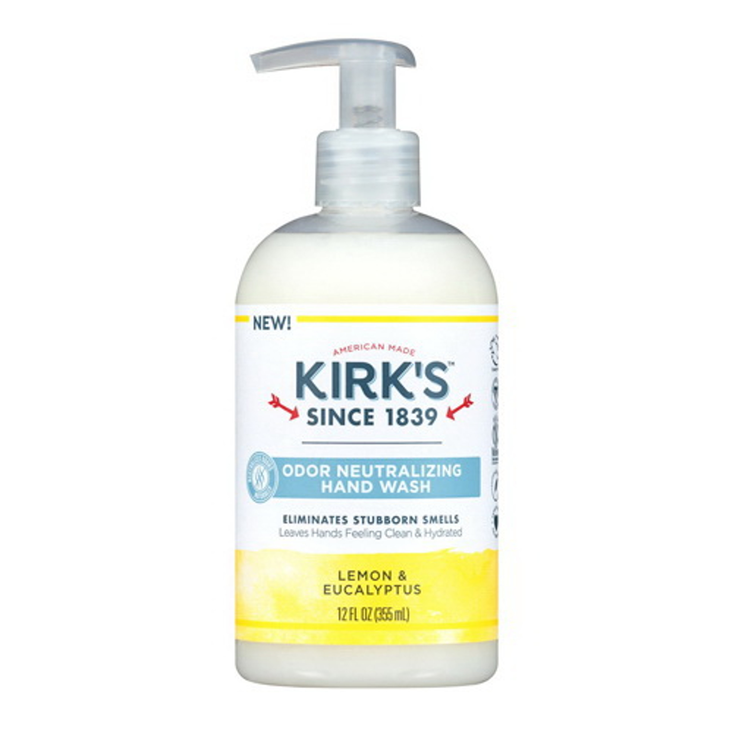 Kirk's Odor Neutralizing Lemon Eucalyptus Hand Wash, 12 Oz