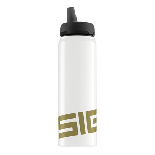 Sigg Water Bottle, Active Top, Gold 0.75 Liter, 1 Ea
