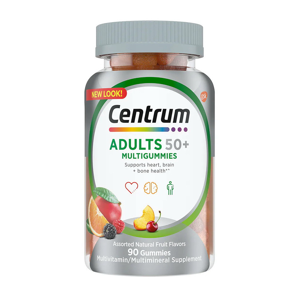 Centrum Adult 50 plus Multivitamin Gummies, Assorted Fruit, 90 Ea