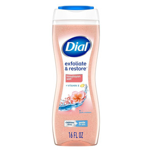 Dial Skin Therapy Exfoliate and Restore Himalayan Pink Salt Body Wash Exfoliating and Nourishing Formula 16Oz (473ml)
