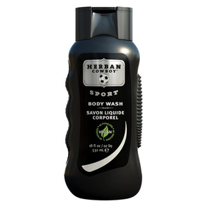 Herban Cowboy Sport Deodorizing Body Wash Cleansing and Freshness for Body 18Oz (532ml)