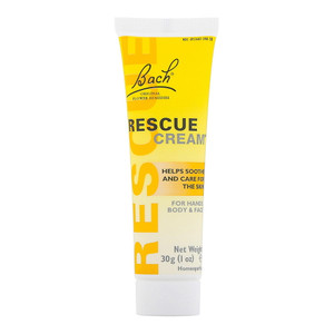 Bach Original Flower Essences Rescue Cream To Soothes and Heal The Skin for Hand Body and Face 1Oz (30g)