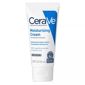 Cerave Moisturizing Cream Normal to Dry Skin for Face and Body Helps Restore Protective Skin Barrier 1.89Oz (56ml)
