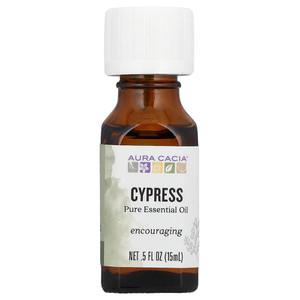 Aura Cacia Essential Oil Cypress Pure Aromatherapy Fresh Scent 0.5Oz (15ml)