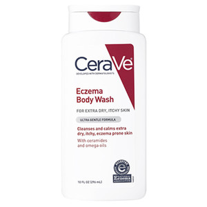 Cerave Eczema Body Wash Moisturizing Ultra Gentle Formula for Extra Dry and Itchy Skin 10Oz (296ml)