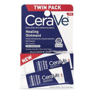 Cerave Healing Ointment Protects and Soothes Dry Cracked and Chafed Skin Protectant Twin Pack 0.35Oz (10g)