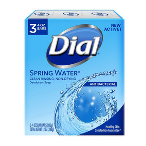 Dial Clean and Refresh Antibacterial Deodorant Bar Soap Spring Water 4Oz (113g), Pack of3 Dial Clean and Refresh Antibacterial Deodorant Bar Soap Spring Water 4Oz (113g), Pack of3